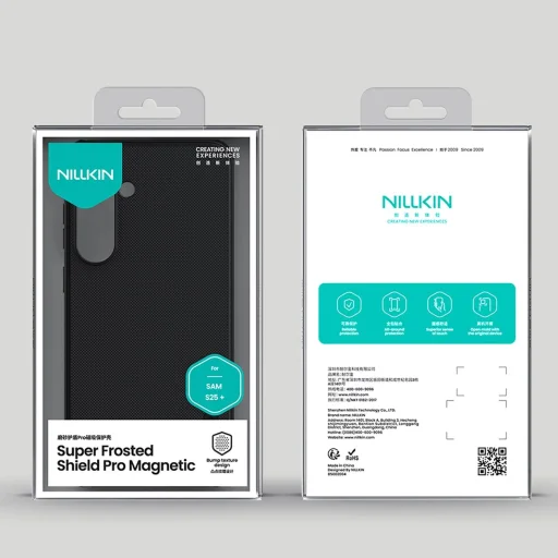 Nillkin Super Frosted Shield Pro Mágneses tok Samsung Galaxy S25+ MagSafe - fekete tok - 17