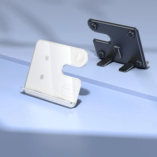 HOCO vezeték nélküli töltő 3 az 1-ben kompatibilis MagSafe és APPLE Watch 15W CQ19 fém szürke - 5