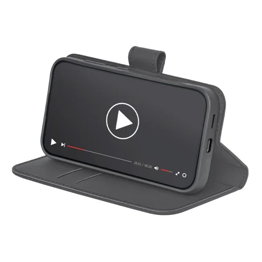 Puro Booklet fliptok kártyatartóval Samsung Galaxy S25 - fekete - 3