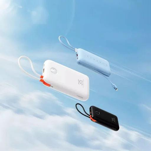 VEGER powerbank 20000 mAh beépített kábelekkel Type C / Lightning PD QC3.0 35W K2 (W2068) fekete - 9