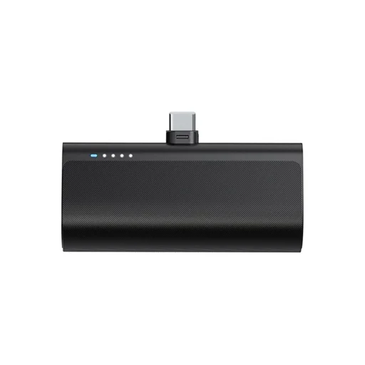 BLUE STAR powerbank 5000 mAh beépített Type C csatlakozóval 2,1A W0556 fekete - 4