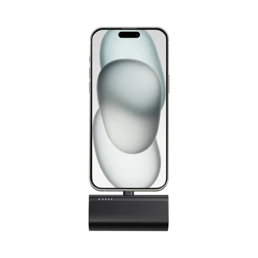 BLUE STAR powerbank 5000 mAh beépített Lightning csatlakozóval 2.1A W0556P fekete - 2