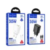 HOCO fali töltő USB A + Type C + kábel Type C to Lightning PD QC3.0 3A 30W N63 fehér - 6