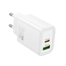 HOCO fali töltő USB A + Type C PD QC3.0 3A 20W N61 fehér