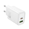 HOCO fali töltő USB A + Type C PD QC3.0 3A 30W N63 fehér thumbnail