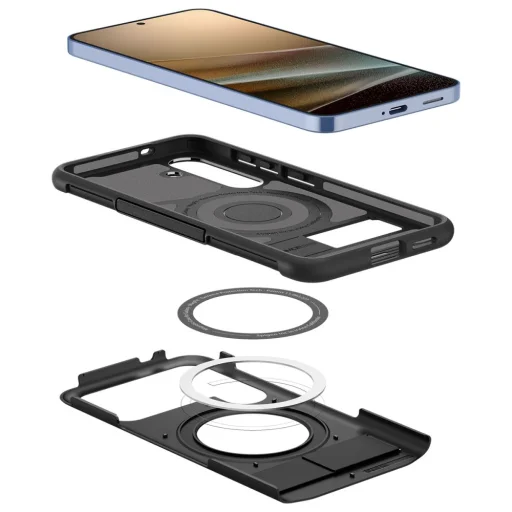  Samsung Galaxy S25 fekete Spigen Slim Armor Mag Magsafe tok - 6