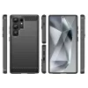 Samsung Galaxy S25 Ultra Szilikon Carbon tok - fekete tok thumbnail