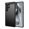 Samsung Galaxy S25 Ultra Szilikon Carbon tok - fekete tok thumbnail