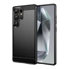 Samsung Galaxy S25 Ultra Szilikon Carbon tok - fekete tok