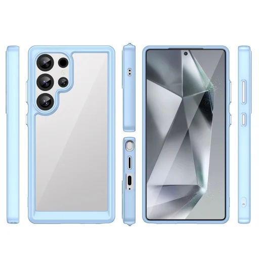 Szilikon tok Outer Space tok zselés kerettel Samsung Galaxy S25 Ultra - kék tok - 2