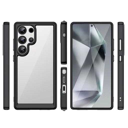 Outer Space szilikon tok zselés kerettel Samsung Galaxy S25 Ultra - fekete tok - 2