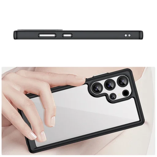 Outer Space szilikon tok zselés kerettel Samsung Galaxy S25 Ultra - fekete tok - 4