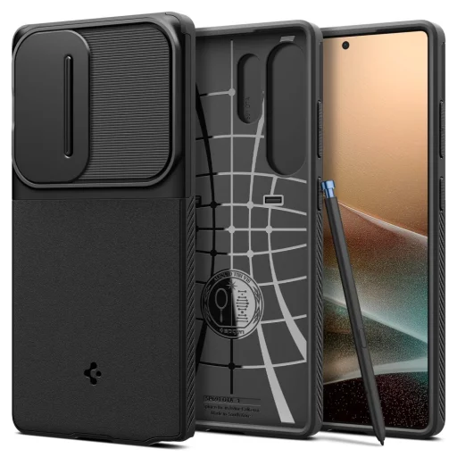  Galaxy S25 Ultra Fekete Spigen Optik Armor tok - 1