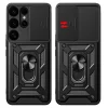 Samsung Galaxy S25 Ultra Páncélozott Hybrid Armor Camshield tok kamera védelemmel és fémgyűrűvel - fekete thumbnail