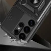 Samsung Galaxy S25 Ultra Páncélozott Hybrid Armor Camshield tok kamera védelemmel és fémgyűrűvel - fekete thumbnail