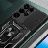 Samsung Galaxy S25 Ultra Páncélozott Hybrid Armor Camshield tok kamera védelemmel és fémgyűrűvel - fekete thumbnail