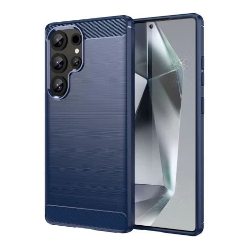 Szilikon tok Carbon tok Samsung Galaxy S25 Ultra - kék - 1