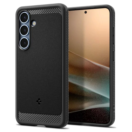  Galaxy S25 Matt Fekete Spigen Rugged Armor Mag Magsafe tok - 2