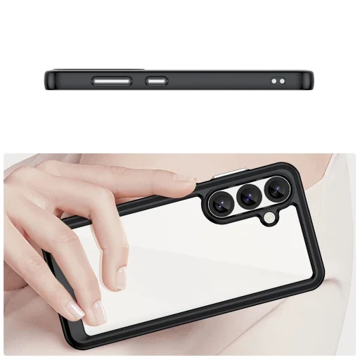 Outer Space szilikon tok zselés kerettel Samsung Galaxy S25 - fekete tok - 6