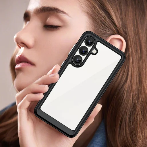 Outer Space szilikon tok zselés kerettel Samsung Galaxy S25 - fekete tok - 8