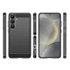 Szilikon tok Carbon Case Samsung Galaxy S25+ - fekete - 2