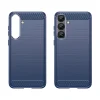 Szilikon tok Carbon Case Samsung Galaxy S25+-hoz - kék thumbnail