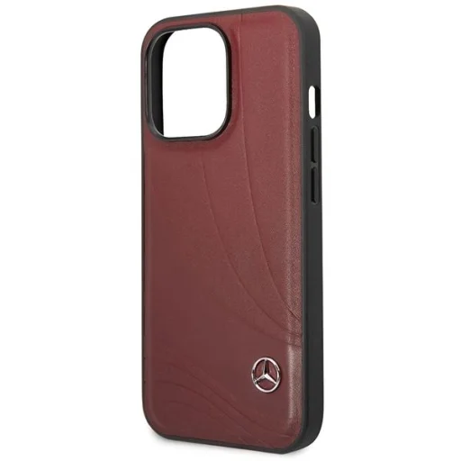 Mercedes MEHCP14L8ROLR iPhone 14 Pro 6.1" fekete/fekete bőrtok Hullámmintás - 6