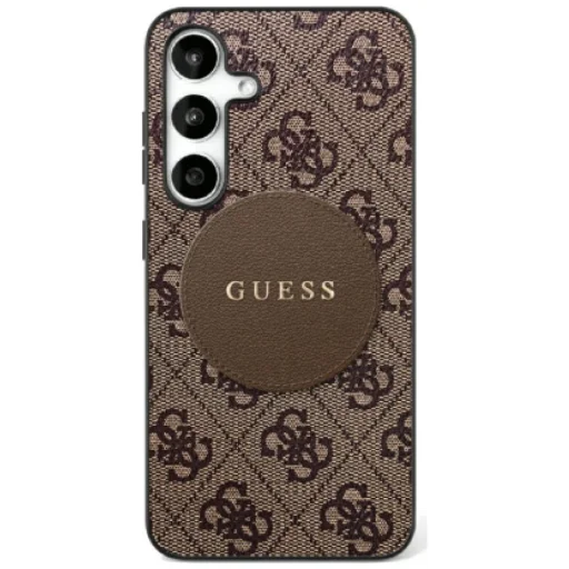 Guess HC MagSafe PU 4G Circle Classic Logo tok Samsung Galaxy S25-höz barna - 1