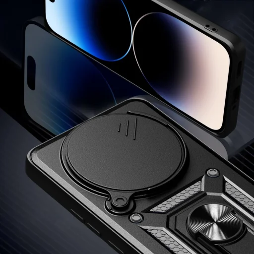 Xiaomi Redmi Note 14 Pro 5G / Poco X7 5G Tech-protect Camshield Pro fekete ütésálló tok - 4