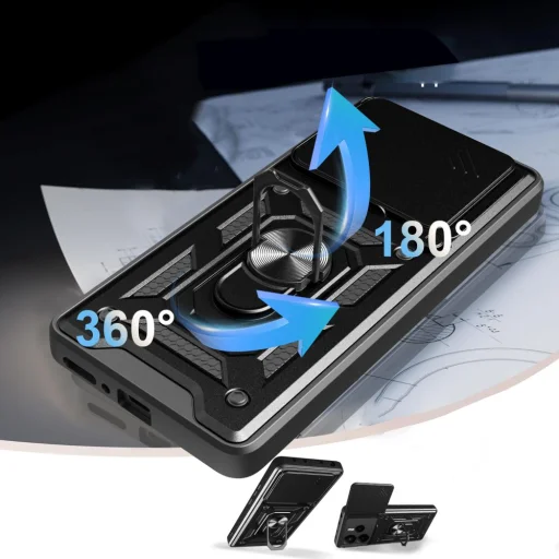 Tech-protect Camshield Pro Xiaomi Redmi Note 14 5G Matt Fekete tok - 5