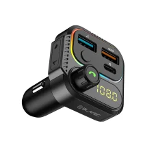 Blavec FM Transmitter Flash TR-01 MP3, Bluetooth - 2xUSB + Type C - PD 36W QC3.0 18W (TFMFTR01-B) fekete
