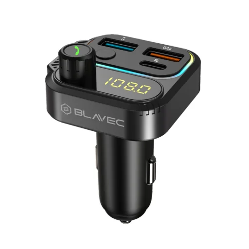 Blavec FM Transmitter Flash TR-01 MP3, Bluetooth - 2xUSB + Type C - PD 36W QC3.0 18W (TFMFTR01-B) fekete - 3