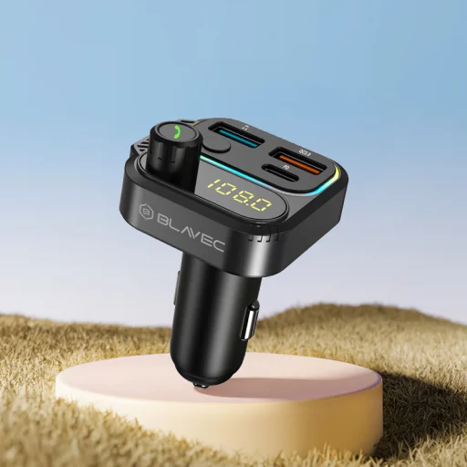 Blavec FM Transmitter Flash TR-01 MP3, Bluetooth - 2xUSB + Type C - PD 36W QC3.0 18W (TFMFTR01-B) fekete - 6