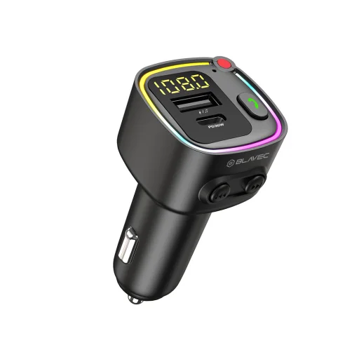 Blavec FM Transmitter Flash TR-02 MP3, Bluetooth - USB + Type C - PD 30W (TFMFTR02-B) fekete - 4