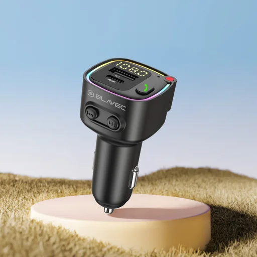 Blavec FM Transmitter Flash TR-02 MP3, Bluetooth - USB + Type C - PD 30W (TFMFTR02-B) fekete - 6