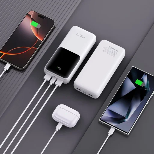 Tech-protect Pb02 Power Bank 20000mAh 22.5W fehér - 6