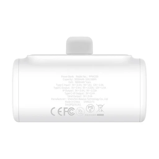 Powerbank OS-Baseus Compact IP 5000mAh 20W (fehér) - 5
