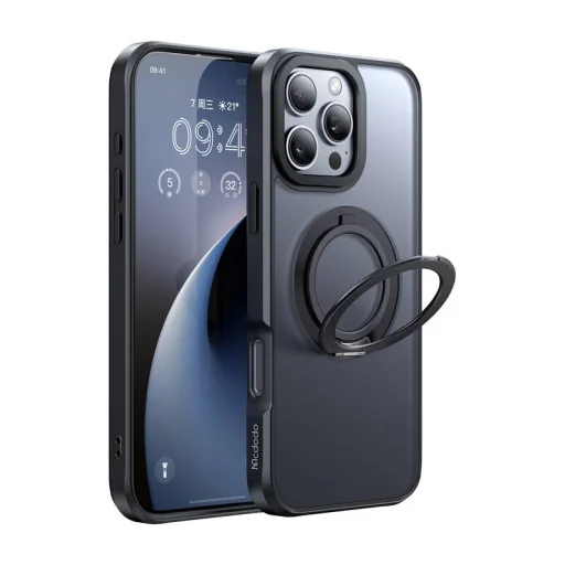 McDodo PC-4933 MagSafe tok iPhone 16 Pro Max állvánnyal (fekete) - 1