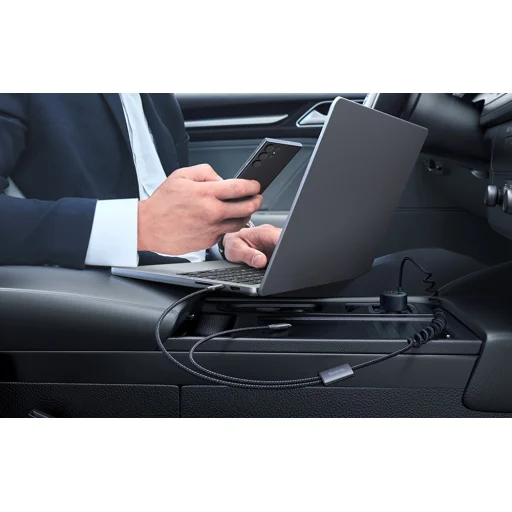 Mcdodo CC-0370 120W 1C+1A autós töltő visszahúzható USB-C és Lightning kábelekkel - 8