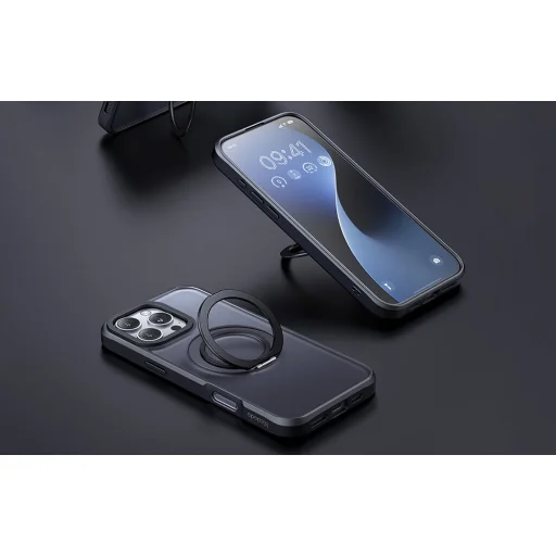 McDodo PC-4930 MagSafe tok állvánnyal iPhone 16-hoz (fekete) - 3