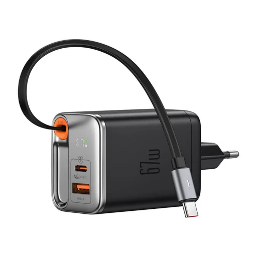 USB-C+A Töltő McDodo CH-4100 67W GaN USB-C Kábel 65cm (fekete) - 5