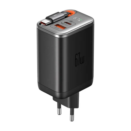 USB-C+A Töltő McDodo CH-4100 67W GaN USB-C Kábel 65cm (fekete) - 1