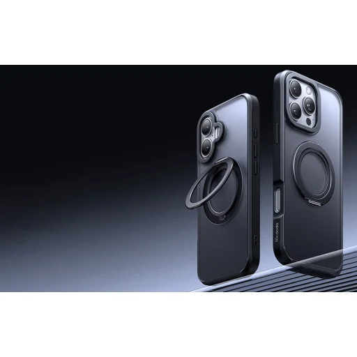 McDodo PC-4932 MagSafe tok iPhone 16 Pro-hoz állvánnyal (fekete) - 5