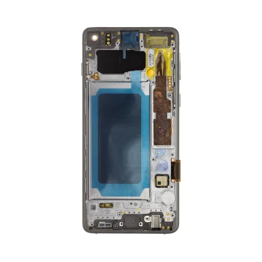 LCD kijelző + Érintőegység + Előlapi egység Samsung G973 Galaxy S10 fekete, - 2