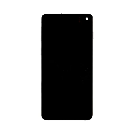 LCD kijelző + Érintőegység + Előlapi egység Samsung G973 Galaxy S10 fekete, - 1