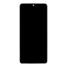 LCD kijelző + Érintőegység + Előlap Samsung A415 Galaxy A41 Fekete (Incell)