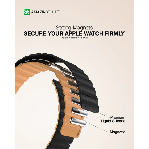 Amazing Thing Szíj Smoothie Mag AWSPMBO Apple Watch 49/45/41 fekete - 7