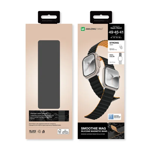 Amazing Thing Szíj Smoothie Mag AWSPMBO Apple Watch 49/45/41 fekete - 10