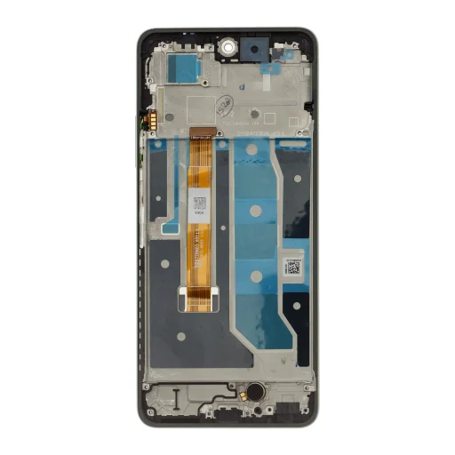 LCD kijelző + Érintőpanel + Előlap Realme C67 fekete (Szervizcsomag) - 2