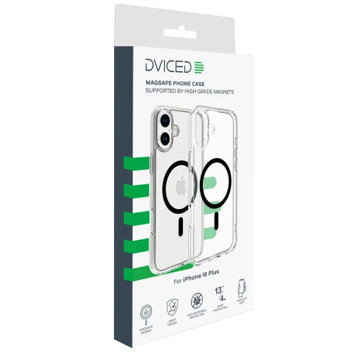 Dviced Magsafe iPhone 16 Plus átlátszó tok - Fekete - 4
